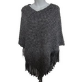 Knitted Acrylic Wholesale Poncho for Women